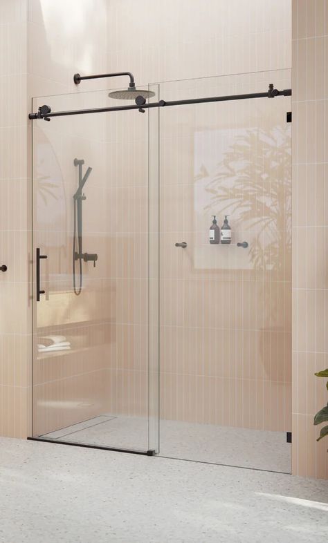 56" - 60" W x 78" H Single Sliding Frameless Shower Door Glass Warehouse Shower Door, Sliding Glass Shower Doors Frameless, Victorian Kids, Cleaning Shower Glass, Shower Sliding Glass Door, Glass Shower Doors Frameless, Frameless Sliding Shower Doors, Frameless Shower Door, Tub Doors