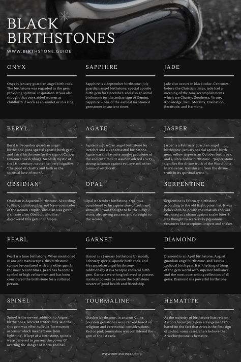 Black is favored by many and it has been a color of fashion and style for a very long time. For men black color meaning was good sense, courage, and constancy. For young women black hues meant fun, for married women – love constancy and perseverance. Black is the color of planet Saturn and Capricorn zodiac sign. Black gemstones have been used in jewelry for thousands of years, and nowadays are often set into high end pieces. What birthstone is black? There are 15 black birthstones. Black Sunstone Meaning, Black Diamond Meaning, Black Spinel Meaning, Sunstone Meaning, Black Color Meaning, Sapphire Meaning, Black Gemstones, Diamond Meaning, Capricorn Zodiac Sign