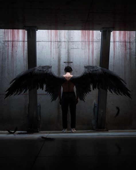 Male Fallen Angel, Fallen Angel Aesthetic, Fallen Angel Wings, Goth Male, Dark Angel Wings, Inktober 2023, Gothic Angel, Heart Artwork, Angel Wallpaper