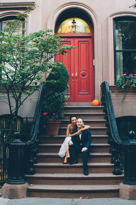 Village Engagement Photos, Nyc Engagement Shoot, City Engagement Shoot, Nyc Engagement Photos, Beautiful New York, New York City Engagement, Nyc Engagement, Village Photos, Engagement Inspo