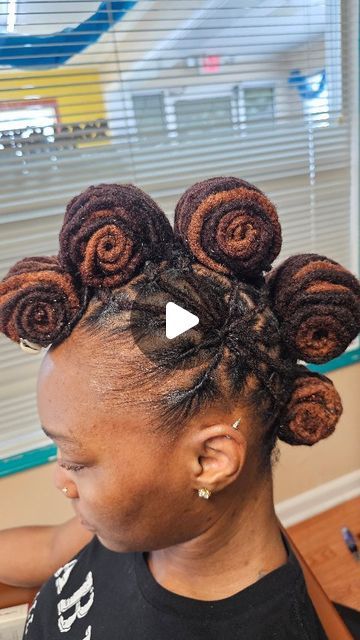 👑💙 Regal Expressions LLC on Instagram: "🛼🛼 Roll into Mother's day weekend with style🌺🌼  #locclasses #loctutorial #locstyles #locmohawk #locupdo #teamnatural #locnation #atllocs" Loc Updo, Mothers Day Weekend, Loc Styles, Locs, Mother's Day, Mothers Day, Rolls, On Instagram, Instagram