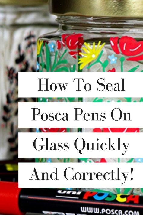 Posca Ceramic, Posca Pens Window Art, Posca Glass Art, Posca Craft Ideas, Posca Pen Projects, Posca Pen Crafts, Posca Pen Window Art, Paint Pen Projects, Painted Glass Cups Diy