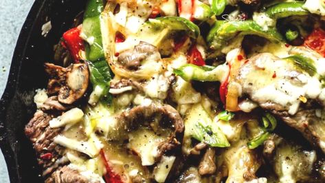 Philly Cheesesteak Skillet a Lean and Green Recipe – Stacey Hawkins Optavia Lean And Green Steak Recipes, Optavia Philly Cheesesteak Skillet, Philly Cheese Steak Skillet, Cheese Steak Skillet, Philly Cheesesteak Skillet, Cheesesteak Skillet, Steak Skillet, Lean Dinners, Optivia Recipes