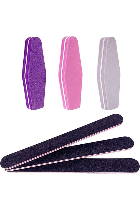 Nail File and Buffer, 6 Pcs Nail Files for Acrylic Nails Buffers Blocks 100/180 Grit, Fingernail Buffing Block Natural Nails Limas para Portable Sanding Professional Manicure Kit Supplies Nail Buffer How To Use, Nails Equipment Tools, Purple Nail File, Nail Buffers, Nail Buffer Block, Best Flower Wallpaper, Acrylic Nails At Home, Professional Manicure, Gel Glue