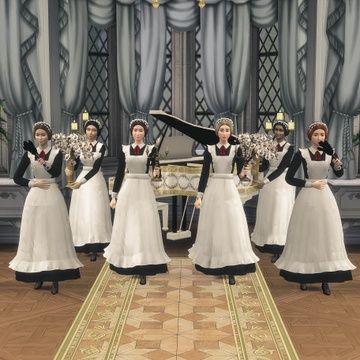 Sims 4 Butler, Butler Outfit, Victorian Maid, Sims 4 Decades Challenge, Sims 4 Patreon, Royal Clothes, Sims 4 Challenges, Sims 4 Anime, Royal Party