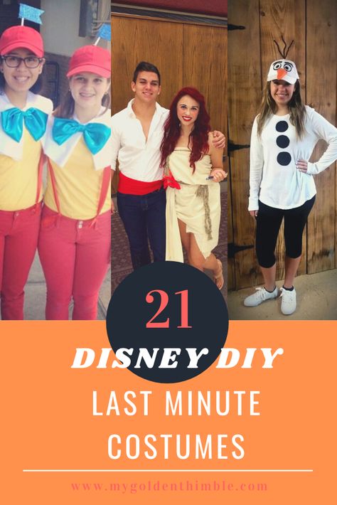 On this post, you will find all DIY Disney Costumes for Boys, Girls, Couples, Friends, even for the Whole Family!! #disneycostumesdiy #halloweendiy #halloweencostumeideas Easy Male Disney Costumes, Disney Fancy Dress Diy, Cartoon Character Costumes Diy, Quick Disney Costumes Last Minute, Diy Mens Disney Costume, Disney Character Halloween Costumes Diy, Disney Day At School Costumes, Cartoon Characters Costumes Ideas Easy, Cheap Disney Costumes Diy