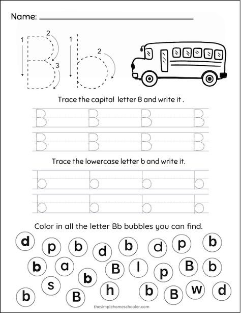 Need letter B tracing worksheets? Check out these 10 free printables! They are the perfect additon to your letter B curriculum! B Worksheet, Letter B For Kindergarten, Letter B Worksheets For Kindergarten, Letter B Preschool, Letter Bb Activities, The Letter B, Letter B Worksheet, Letter B Printable Free, The Letter B Worksheets