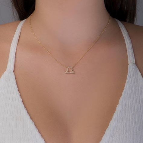 #zodiac #diamondnecklace #libra #necklace #gift #birthday #mirimajewelry Libra Necklace, Necklace Gift, Gift Birthday, Diamond Necklace, Birthday, Gifts