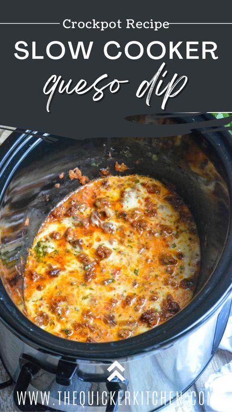 Queso Fundido Crockpot, Crockpot Queso Fundido, Slow Cooker Queso Tacos, Queso Recipe Crockpot, Chorizo Cheese Dip Crockpot, Chorizo Queso Dip Crockpot, Game Day Queso Crock Pot, Crockpot Chorizo Queso Dip, Crockpot Restaurant Queso