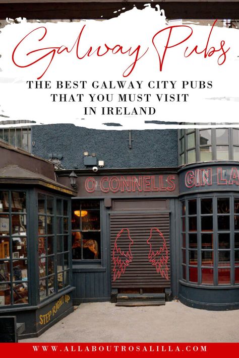 Your complete guide on the best pubs in Galway city, Ireland. Galway is best known for its atmosphere, the craic and some of the best quality pubs in Ireland. But with so many to choose from how do you find the best Galway pubs? We are locals and have put together this guide on Galway Pubs that you simply must visit. Galway Pubs | Galway Bars | Best Pubs in Galway | Irish Pubs | Galway City | Galway Nightlife | Galway Ireland | Galway Girl #ireland #galway Pubs In Ireland, Ireland Galway, Galway Girl, Galway City, Finland Travel, Ireland Travel Guide, Best Pubs, Galway Ireland, Irish Music