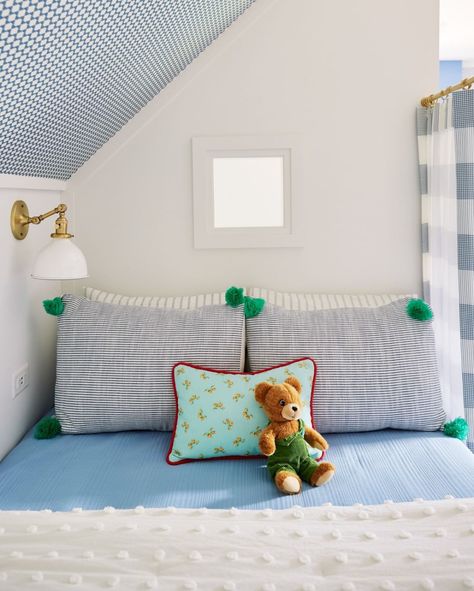 Kids Shared Bedroom, Floating Bookshelf, Room Styling, Calming Bedroom, Over The Bed, Pillow Fort, Cabinetry Design, Multiplication For Kids, Big Boy Room