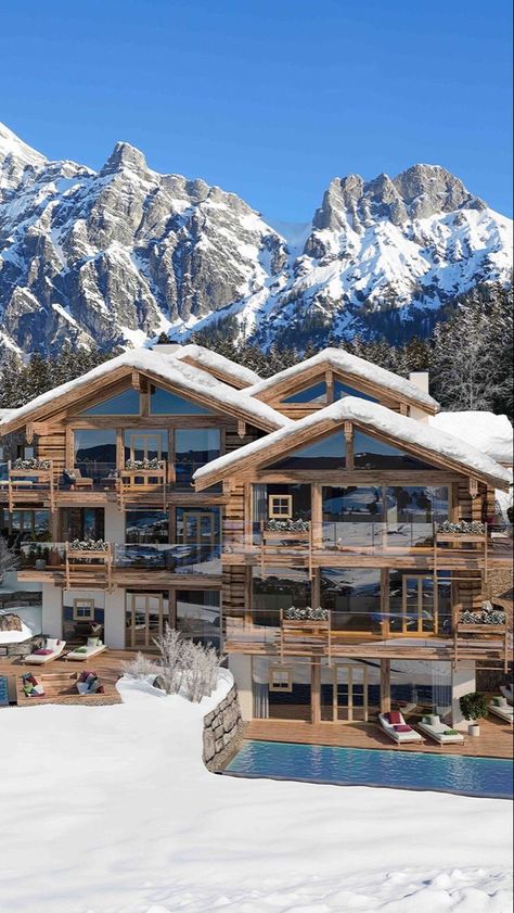 Nature Chalet Architecture, Travel Interior Design, Ski Hotel, Remote Location, Wim Hof, Austrian Alps, Hotel Exterior, Chalet Design, Chalet Style