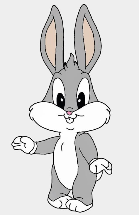 Bunny Cartoon Characters, Baby Bugs Bunny, Bugs Bunny Drawing, Easy Disney Drawings, Cartoon Drawings Disney, Baby Looney Tunes, Looney Tunes Cartoons, Bunny Drawing, Simple Cartoon