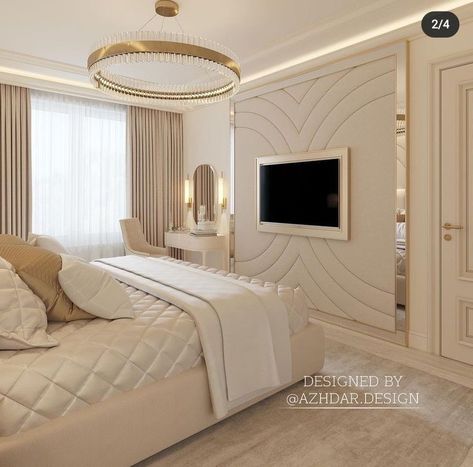 Elegant Wallpaper For Bedroom, Golden Bedroom, Luxe Bedroom, Luxury Room Bedroom, Bedroom Interior Design Luxury, Gorgeous Bedrooms, Luxury Bedroom Master, Elegant Bedroom, Luxury Rooms