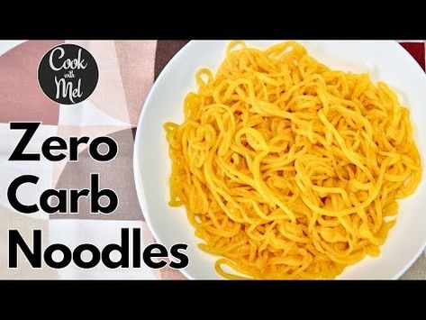 Zero Carb NOODLES in 5 MINUTES! - YouTube No Carb Noodles, No Carb Pasta, Asian Peanut Sauce, Zero Carb Diet, Chicken Powder, Keto Noodles, Keto Pasta, Low Carb Noodles, Carb Alternatives