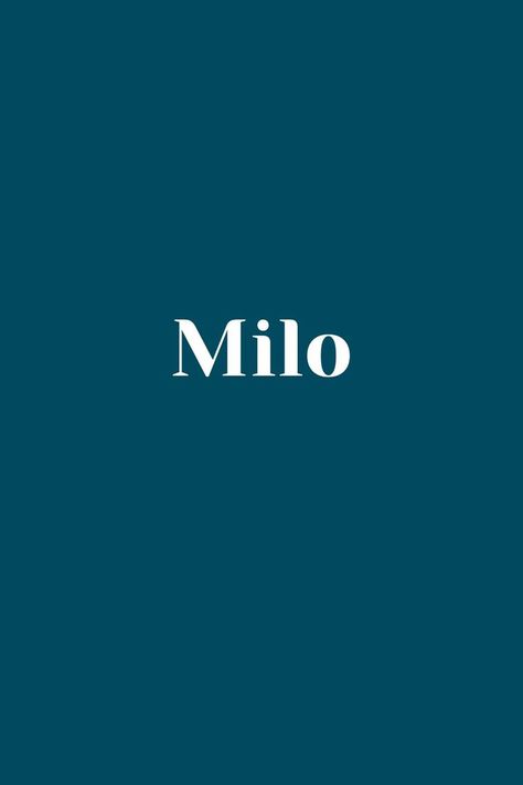 Milo - Baby Name - Names That Start With M Baby Names Start With M, Milo Name, Milo Tin, Milo And Otis Movie, Milo And Kida, M Names, Baby Name, 2024 Vision, Future Kids