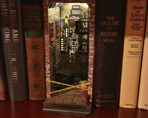 13 Incredible Bookshelf Nook Inserts Bookshelf Nook, Bookshelf Art, Magical Book, Diagon Alley, Mystery Novels, Plywood Furniture, Book Nook, Miniature Model, Diy Book