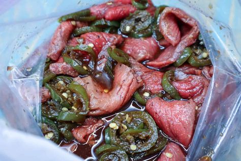 Spicy Dr. Pepper Beef Jerky ~ The Recipe Bandit Dr Pepper Jalapeno Beef Jerky Recipe, Dr Pepper Jalapeno Beef Jerky, Dr Pepper Beef Jerky Recipe, Jalapeno Beef Jerky Recipe, Peppered Beef Jerky Recipe, Deer Jerky Recipe, Venison Jerky Recipe, Deer Jerky, Jerky Marinade