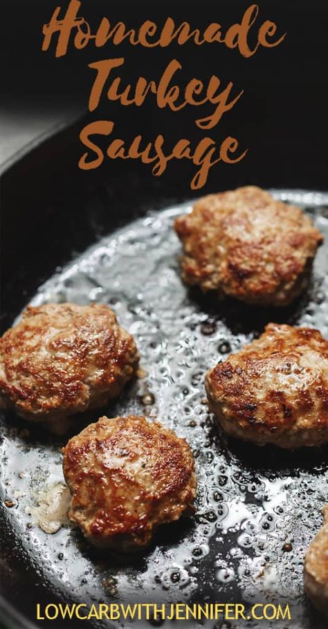 Homemade Turkey Bacon, Turkey Breakfast Sausage Seasoning, Sausage Recipes Healthy Low Carb, Breakfast Turkey Sausage Recipes, Sausage Recipes Healthy, Keto Teriyaki Chicken, Keto Biscuits And Gravy, Turkey Sausage Recipe, Easy Indian Curry