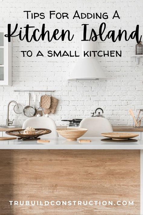 How To Choose The Best Island For Your Kitchen — Tips for adding an island to a small kitchen Small Kitchen Island Layout, Island Table For Small Kitchen, 6 Person Island Kitchen, Seating End Of Island, Kitchen Island Small Kitchens, Kitchen Island No Seating, Mini Island Kitchen, Kitchen With Table Instead Of Island, Extended Kitchen Island With Seating