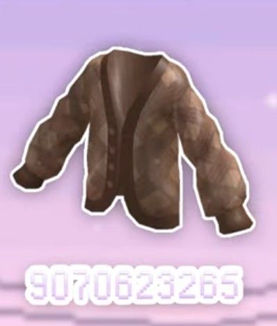 Grandma Codes Bloxburg, Bloxburg Sweater Code, Grandma Codes Berry Ave, Berry Avenue Sweater Codes, Sweater Codes Berry Ave, Roblox Jacket Codes 3d, Bloxburg Grandma Outfit Codes, Roblox Realistic, Brown Jean Jacket