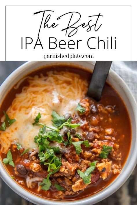 Unique Chili Recipes, Beer Chili Recipe, Winning Chili Recipes, Beer Chili, Stews Recipes, Chili Cookoff, Plate Recipes, Best Chili Recipe, Chili Recipe Crockpot