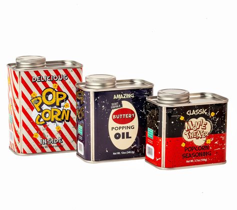 Wabash Valley Farms Retro Tin Collection 3 Pack Xmas Labels, Vintage Popcorn, Tin Collection, Best Popcorn, Popcorn Seasoning, Popcorn Kernels, Gourmet Popcorn, Kitchen Bowls, Movie Night