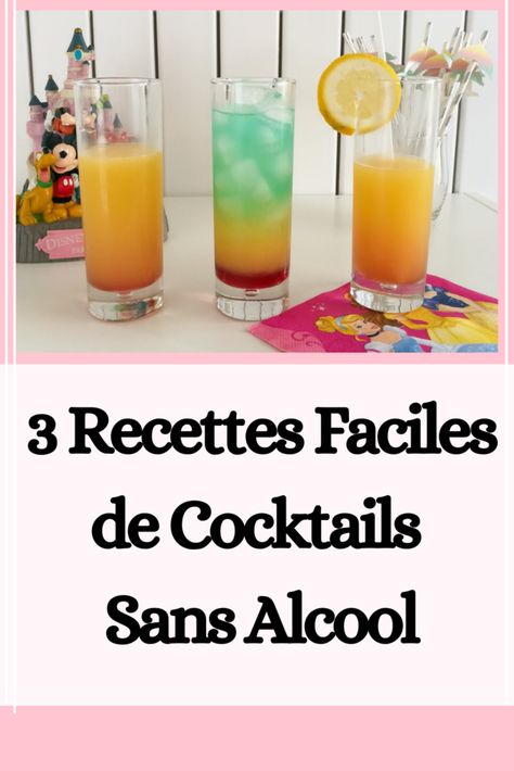 3 Recettes Faciles de Cocktails Sans Alcool Cocktail Fruit, Mocktails, Vision Board, Yoga, Drinks