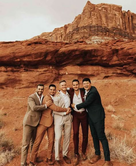 Brown Groomsmen Suits, Suits For The Groom, Tan Groomsmen Suits, Blue Wedding Suits, Mismatched Groomsmen, Tan Groomsmen, Black Groomsmen Suits, Brown Groomsmen, Blue Groomsmen Suits