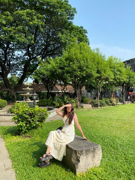 Intramuros Outfit, Philippines Summer, Aesthetic Instagram Pictures, Summer Outfit Dress, Garden Outfit, Aesthetic Natural, Museum Photography, Natural Aesthetic, Outfit Dress