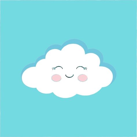 Cute cloud with a smile on blue isolated... | Premium Vector #Freepik #vector #cartoon-art #cartoon #cartoon-illustration #cute-illustration Clouds For Kids, Cloud Cartoon, Tooth Cartoon, Cute Cloud, White Cartoon, Cartoon Clouds, Cartoon Cartoon, Kids Vector, Illustration Cartoon