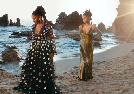 Chloe x Halle Breathe Shimmering New Life Into a Nigerian Folktale | Vogue Chloe Halle, Chloe And Halle, Victoria Secret Shops, Alexander Mcqueen Oversized Sneaker, Chloe X Halle, Dior Dress, Halle Bailey, Vogue Us, Michael Kors Collection