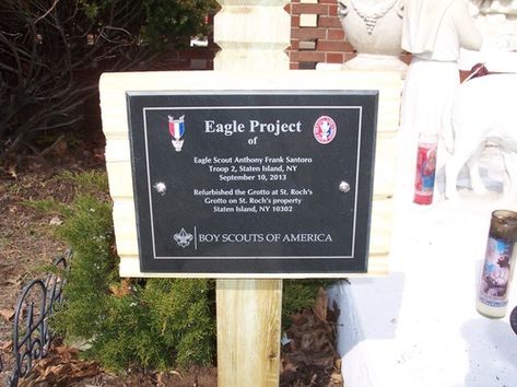 1st NYC Eagle Scout Service Project Marker installed – Ethan Draddy on WordPress Eagle Scout Project Plaque, Thanks To Friends, Project Display Boards, Eagle Ceremony, Thank You Plaques, Eagle Scout Ceremony, Eagle Project, Trail Life, Eagle Scouts