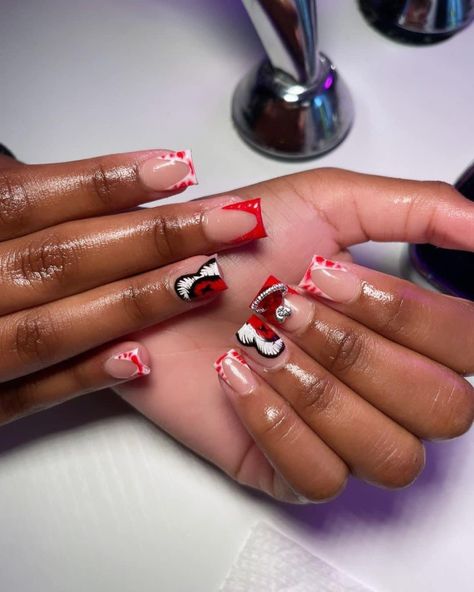 Acrylic Toe Nails, Acrylic Nail Set, Red Acrylic Nails, Hard Nails, Long Acrylic Nail Designs, Perfect Manicure, Colored Acrylic Nails, Girly Acrylic Nails, French Tip Acrylic Nails