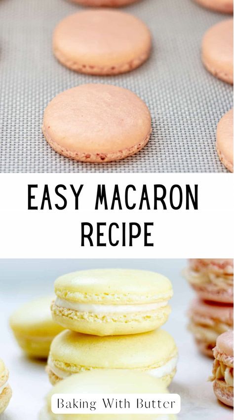 This easy macaron recipe is perfect for creating sweet French macarons. These chewy cookies can be sandwiched together with your favorite filling. Once you’ve mastered this simple recipe, you can explore endless color and flavor combinations. Easy Macaron Recipe, Almond Macarons, Macarons Recipe Easy, Macarons Recipe, Macaron Filling, Macaron Recipes, Ganache Recipe, Recipe Step By Step, Chewy Cookies