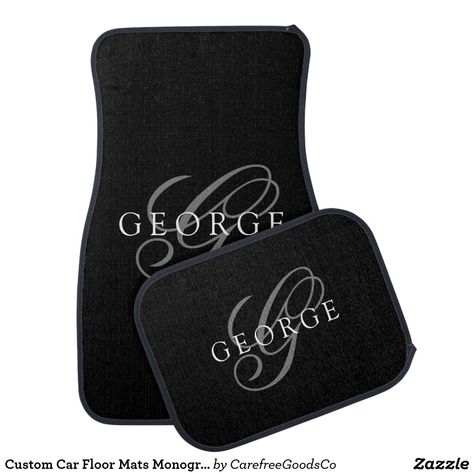 Custom Car Floor Mats Monogram initial Script Personalized Binders, Custom Car Floor Mats, Script Monogram, Personalized Luggage, Custom Car, Car Mats, Car Floor Mats, Trendy Gift, Office Accessories