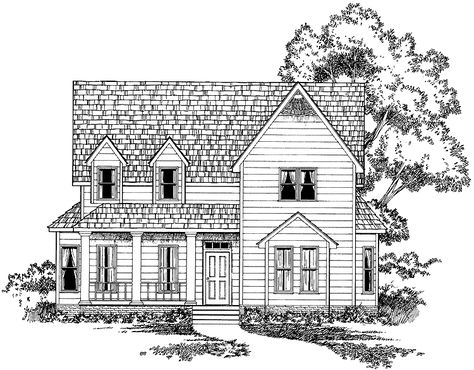 Farmhouse 4 Bedroom, Vintage Victorian House Plans, Victorian House Plan, Building Drawings, Gothic Cottage, Victorian House Plans, Victorian Style House, Watercolor House Painting, Bedroom Victorian