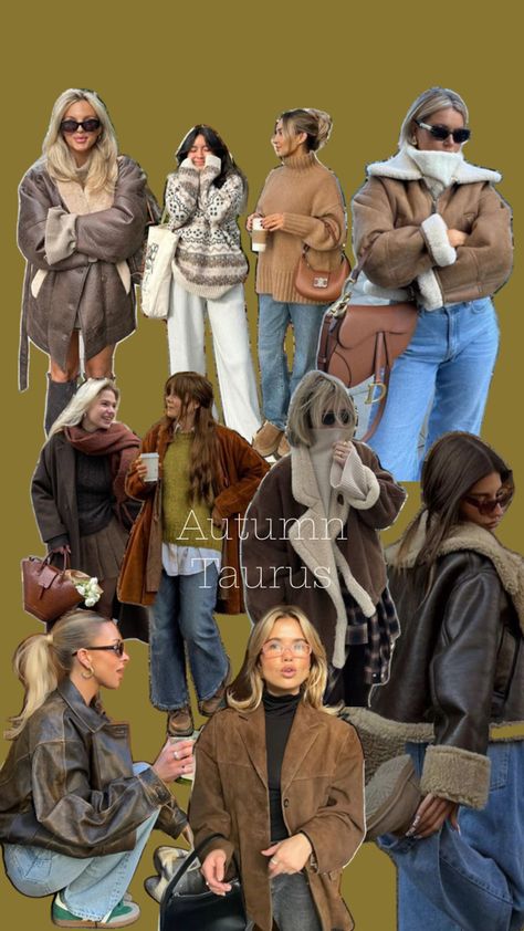 Autumn Taurus outfits Taurus Moon Aesthetic Outfits, Earth Sign Outfits, Taurus Clothing Style, Taurus Fashion Aesthetic, Taurus Style Outfits, Taurus Rising Outfits, Taurus Rising Style, Taurus Aesthetic Outfit, Taurus Rising Aesthetic