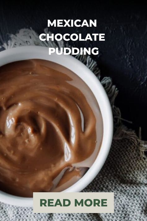 Mexican Chocolate Pudding Mexican Chocolate Pudding, Mexican Pudding, Spicy Desserts, Chocolate Pudding Recipes, Mexican Chocolate, Spicy Snacks, Chocolate Cinnamon, Chocolate Pudding, Unsweetened Cocoa