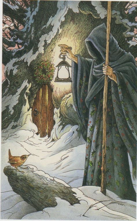 The Hooded Man (The Hermit) - Deer Illustrations are from the "Wildwood Tarot" Illustrator Will Worthington, and Mark Ryan, John Matthews (Authors). Wild Wood Tarot, Wildwood Tarot, Hooded Man, Tarot Cards Major Arcana, The Hermit Tarot, Deer Illustration, The Hermit, Tarot Major Arcana, Tarot Cards Art