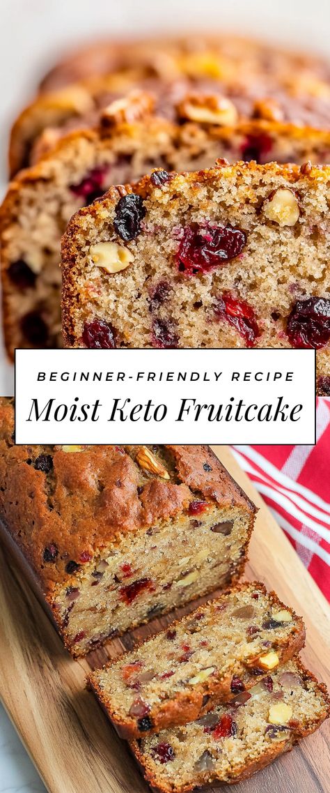 Image for Moist Keto Fruitcake Keto Fruitcake Recipe, Keto Fruit Bread, Keto Fruit Cake Recipe, Keto Fruit Cake, Keto Cakes Recipes, Bread Loaf Recipes, Grain Free Baking, Clematis Varieties, Mini Cake Recipe