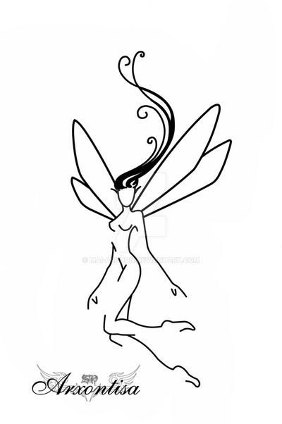 Binder Drawings, Fairy Line Art, Fairy Outline, Small Fairy Wings, Fairy Wing Tattoos, Art Meaning, Swivel Knife, Fairy Drawing, Tattoo Samples