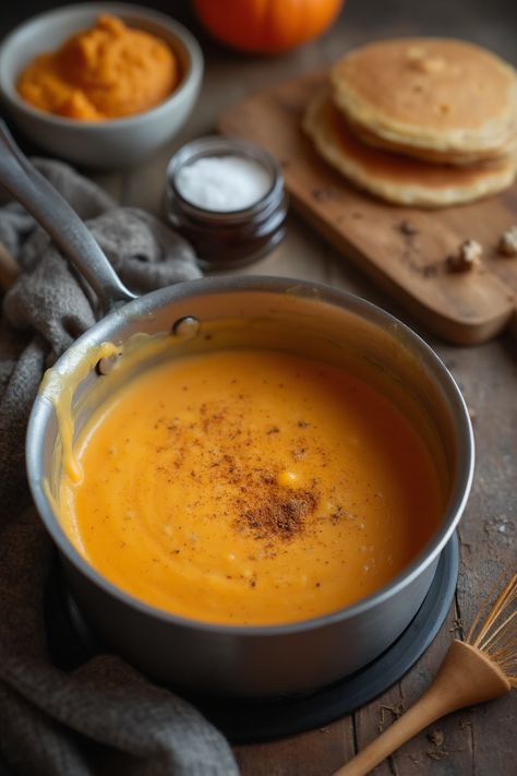 Easy Pumpkin Spice Sauce Recipe

Ingredients

- 1 cup pumpkin puree
- 1 cup sugar
- 1 cup water
- 1 tablespoon pumpkin pie spice
- 1 teaspoon vanilla extract

Instructions

- In a medium saucepan, combine pumpkin puree, sugar, and water. 
- Bring to a simmer over medium heat, stirring constantly until the sugar is dissolved. 
- Full Recipe on... Pumpkin Sauce For Pancakes, Pumpkin Hot Sauce, Pumpkin Spice Sauce Recipe, Pumpkin Spice Sauce, 1 Cup Pumpkin Puree, Pumpkin Puree Recipes, Pumpkin Spice Pancakes, Pumpkin Sauce, Cheesecake Toppings