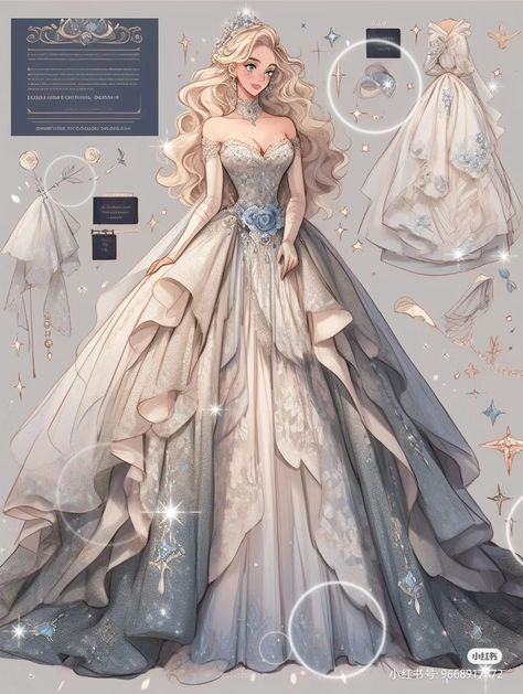 Dreamy Gowns, Dress Illustration, Dress Design Drawing, Fantasy Dresses, Fashion Drawing Dresses, Sketches Dresses, Dress Design Sketches, Fashion Illustration Dresses, Dress Sketches