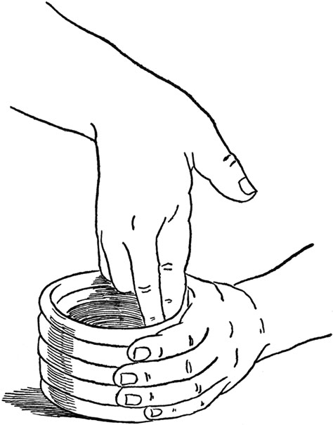 Smoothing a clay container Oven Illustration, Clay Drawing, Throwing Pottery, The Potter's Hand, Coil Pottery, Design Studio Logo, Biblical Art, Pottery Crafts, Clipart Black And White