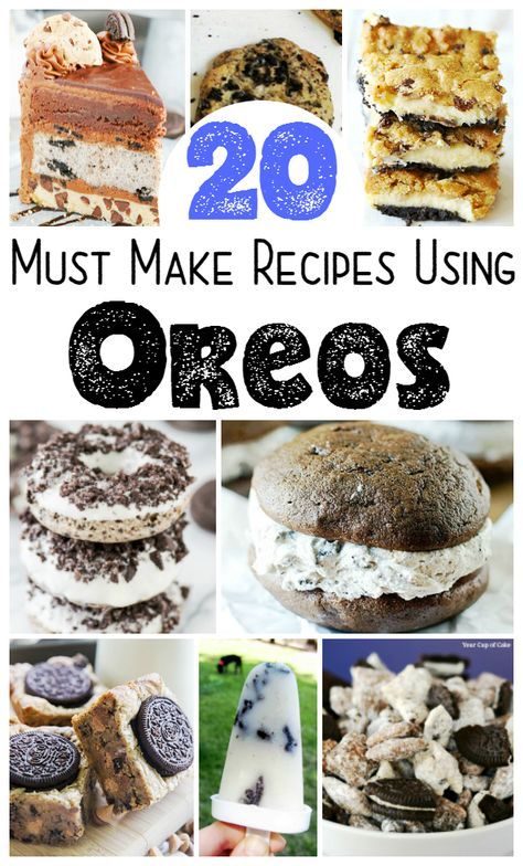 20 Must Make Recipes Using OREOS Recipes Using Oreos, Oreos Dessert, Oreo Cakes, Yummy Easter Desserts, Hearty Recipes, Simple Paleo, Desserts Cookies, Cookies Bars, Desserts Snacks