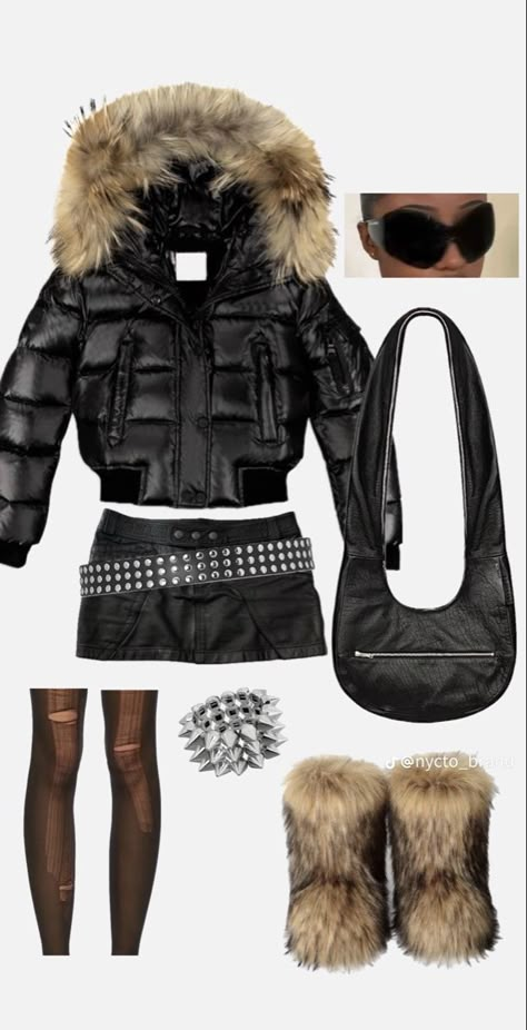 Fur Boots Outfit, Trashy Outfits, 2000s Fashion Outfits, Swaggy Outfits, Alternative Outfits, Outfit Inspo Fall, Winter Fits, Cute Simple Outfits, Lookbook Outfits