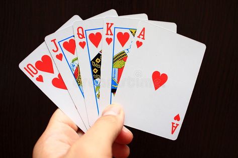 Playing cards. A hand holding heart royal straight flush, against black table ba , #spon, #holding, #heart, #hand, #Playing, #cards #ad Hand Holding Heart, Pc Memes, Hands Holding Heart, Pack Of Playing Cards, Gentlemen's Guide, Table Background, Bee Designs, Poker Hands, Holding Heart