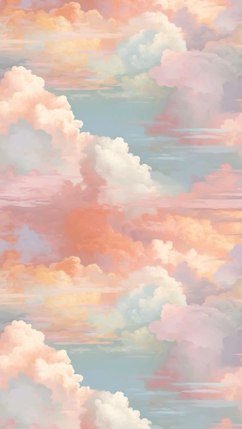 Cottagecore Vintage Aesthetic, Pastel Sunrise, Black Background Pattern, Gold And Black Background, Sky Digital, Pastel Clouds, Pastel Sunset, Watercolor Sky, Viborg