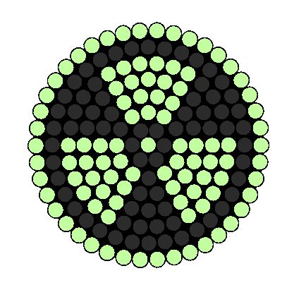 Science Perler Bead Patterns, Perler Beads Glow In The Dark, Science Perler Beads, Perler Beads Circle Patterns, Perler Bead Patterns Circle Board, Circular Perler Bead Patterns, Green Perler Bead Pattern, Round Perler Bead Patterns, Circle Perler Beads